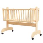 Berceau bébé en bois naturel - 90x40 cm - matelas inclus Berceau bébé en bois naturel - 90x40 cm - matelas inclus