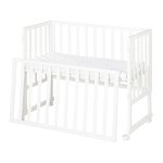 Berceau cododo 3 en 1 avec matelas 90x45 en bois blanc Berceau cododo 3 en 1 avec matelas 90x45 en bois blanc
