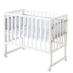 Berceau cododo 90x45 avec matelas & tour de lit en bois blanc Berceau cododo 90x45 avec matelas & tour de lit en bois blanc