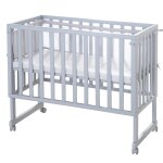 Berceau cododo 90x45 avec matelas & tour de lit en bois taupe Berceau cododo 90x45 avec matelas & tour de lit en bois taupe