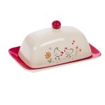 Beurrier blanc en porcelaine