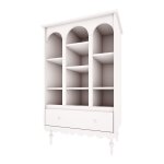 Bibliothque 1 tiroir blanc