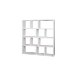 Bibliothque 4 niveaux effet bois blanc