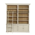 Bibliothque 4 portes en pin ivoire