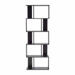 Bibliothque avec 5 tagres noir