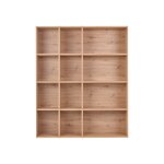 Bibliothèque 9 étagères effet bois Bibliothèque 9 étagères effet bois