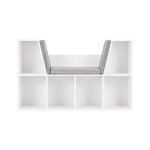 Bibliothque blanche pour enfant avec coussin 102, 5 x 30 x 63, 5 cm