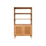 Bibliothque en bois beige 90x40 h110 cm
