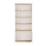 Biblioth�que bois blanc 4 �tages 2 portes