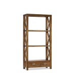 Bibliothque en bois marron h 165 cm