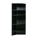 Bibliothèque bois noir d'angle design 100x76x168cm Bibliothèque bois noir d'angle design 100x76x168cm