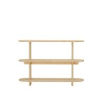 Bibliothque en bois de sapin beige, 120 cm