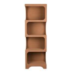 Biblioth�que design en bois terracotta