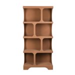 Biblioth�que design en bois terracotta