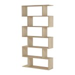 Bibliothèque double face effet bois chêne Bibliothèque double face effet bois chêne