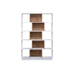 Bibliothque effet bois , blanc