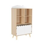 Bibliothque enfant blanche 2 portes et 4 tagres