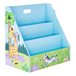 Bibliothque enfant meuble rangement, 48cm, bleu