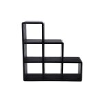 Bibliothque tagre chelle en teck 6 cubes de rangement