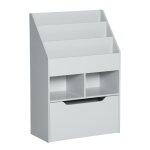 Bibliothque tagre multi - rangement en bois gris