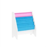 Bibliothque  livres pour enfants 4 compartiments effet bois blanc