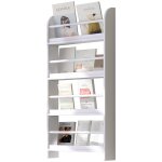 Biblioth�que murale 4 niveaux �tag�re rangement bois blanc