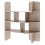 Biblioth�que avec niches ouvertes d�cor ch�ne 120 cm