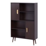 Bibliothque scandinave 4 niches 2 placards avec tagre aspect weng