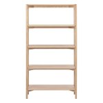 Bibliothque scandinave en chne blanchi 4 tablettes