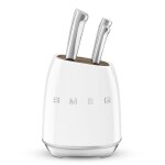 Bloc 6 couteaux vintage blanc smeg