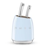 Bloc 6 couteaux vintage bleu azur smeg