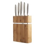 Bloc bamboo 5 couteaux de cuisine