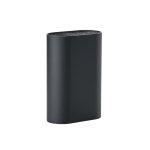 Bloc couteaux large noir 17x9cm h24cm
