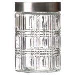 Bocal cuisine hermtique en verre avec couvercle inox 1200ml