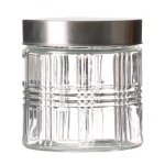Bocal cuisine hermtique en verre avec couvercle inox 800ml
