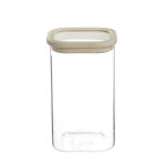 Bocal en verre transparent et silicone écru h17 Bocal en verre transparent et silicone écru h17