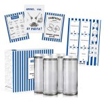 Boite de 4 bocaux en verre 1l avec tiquettes et affiches pasta lovers
