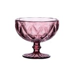 Boite de 6 coupes de glace 35 cl rose en verre
