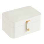 Bo�te � bijoux � 2 niveaux portable 11 x 16 x 8 cm blanc nuage