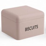 Bo�te � biscuit m�tal 20x14cm rose