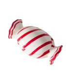 Bote  bonbons en cramique rouge et blanche 20. 5x11. 5x10. 5cm