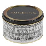 Bo�te � bonbons en m�tal noir, blanc et dor�