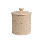 Bote en cramique beige