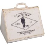 Boîte à cirage en métal blanc vintage 26x28. 5x34cm Boîte à cirage en métal blanc vintage 26x28. 5x34cm