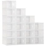 Boites cubes rangement à chaussures modulables plastique transparent Boites cubes rangement à chaussures modulables plastique transparent