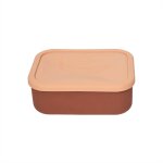 Bote  djeuner marron en silicone h7x19, 5x14, 7cm