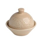 Boîte à délice en céramique beige doré Boîte à délice en céramique beige doré