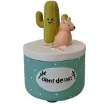 Boite  dents de lait cactus bleue