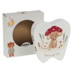 Boite � dents de lait multicolore en bois