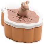 Boite  dents de lait souris feuille orange